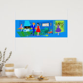 Atompalm Springs Cocktail Party Poster (Küche)