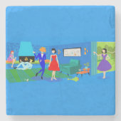 Atompalm Springs Cocktail Party Stone Untersetzer (Vorderseite)