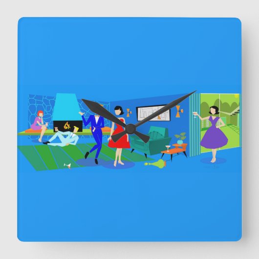 Atompalm Springs Cocktail Party Uhr (Vorderseite)