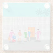 Atompalm Springs Stewardess Party Untersetzer (Rückseite)