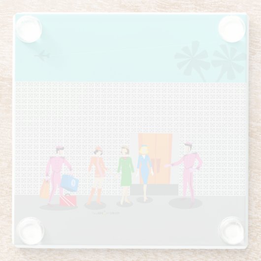 Atompalm Springs Stewardess Party Untersetzer (Rückseite)