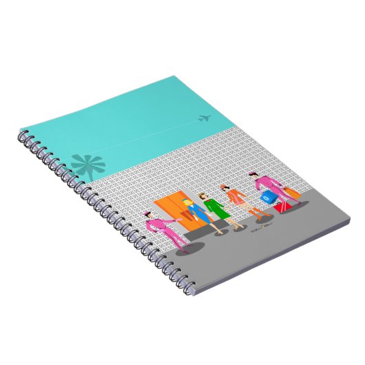 Atompalm Springs Stewardess Spiral Notebook Notizblock (Rechte Seite)