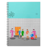 Atompalm Springs Stewardess Spiral Notebook Notizblock (Vorderseite)