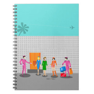 Atompalm Springs Stewardess Spiral Notebook Notizblock