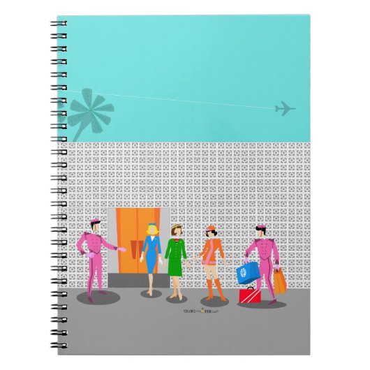 Atompalm Springs Stewardess Spiral Notebook Notizblock (Vorderseite)