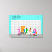 Atompalmensprings gesteppte Canvas Print Leinwanddruck (Vorderseite)