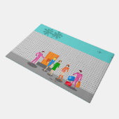 Atompalmensprings Stewardess Party Door Mat Fußmatte (Schrägansicht)