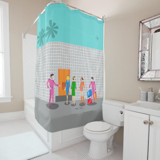 Atompalmsprings Stewardess Duschvorhang (Beispiel)
