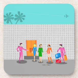 Atompalmsprings Stewardess-Kunststoff-Untersetzer Getränkeuntersetzer