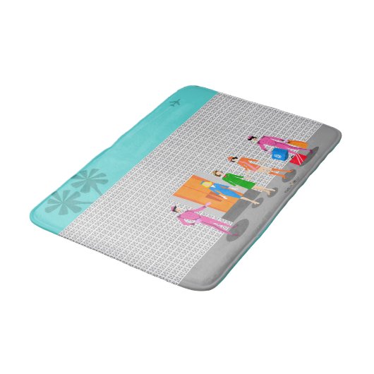 Atompalmsprings Stewardess Party Bath Mat Badematte (Schrägansicht)
