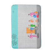 Atompalmsprings Stewardess Party Bath Mat Badematte (Vorderseite Vertikal)