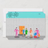 Atompalmsprings Stewardess-Party Einladung (Vorderseite)