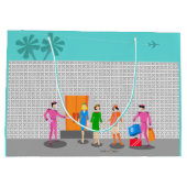 Atompalmsprings Stewardess Party Geschenktasche Große Geschenktüte (Rückseite)