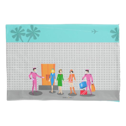 Atompalmsprings Stewardess Party Pillowcase Kissenbezug (Vorderseite)