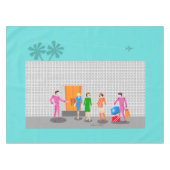 Atompalmsprings Stewardess Party Tablecloth Tischdecke (Vorderseite (Horizontal))