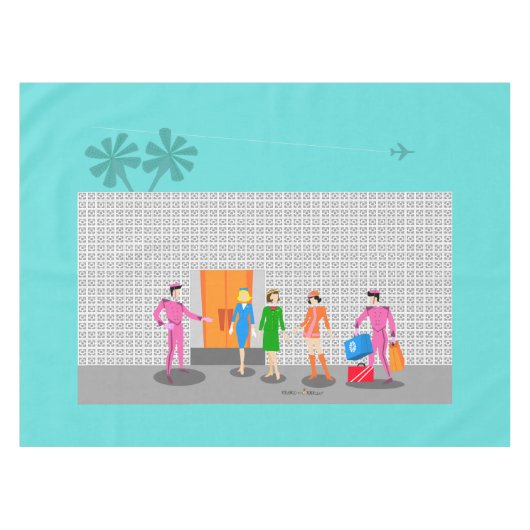 Atompalmsprings Stewardess Party Tablecloth Tischdecke (Vorderseite (Horizontal))