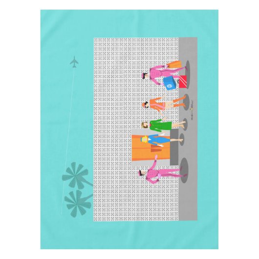 Atompalmsprings Stewardess Party Tablecloth Tischdecke (Vorderseite)