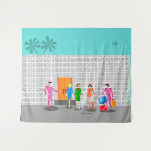 Atompalmsprings Stewardess Party Tapestry Wandteppich