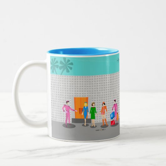 Atompalmsprings Stewardess Party Tasse (Links)