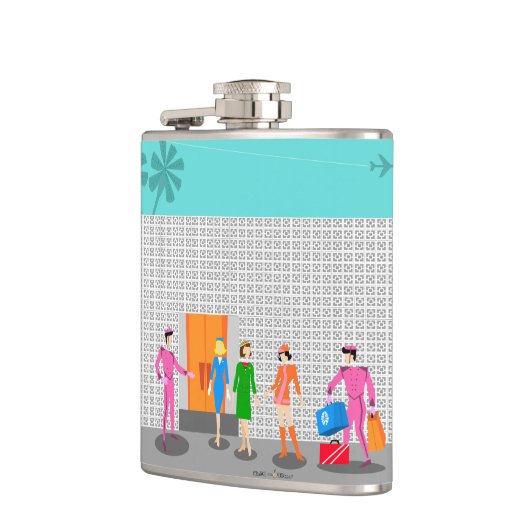 Atompalmsprings Stewardess Vinyl Wrapped Flask Flachmann (Links)