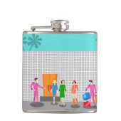 Atompalmsprings Stewardess Vinyl Wrapped Flask Flachmann (Vorderseite)