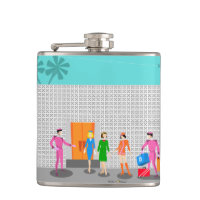 Atompalmsprings Stewardess Vinyl Wrapped Flask
