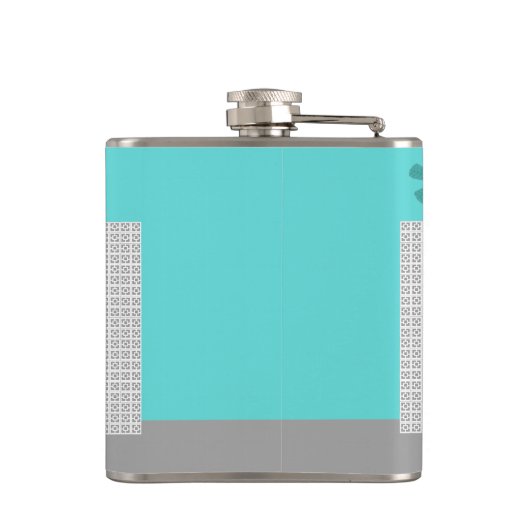Atompalmsprings Stewardess Vinyl Wrapped Flask Flachmann (Rückseite)