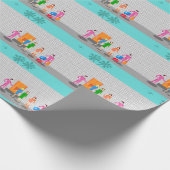 Atompalmsprings Stewardess Wrapping Paper Geschenkpapier (Ecke)