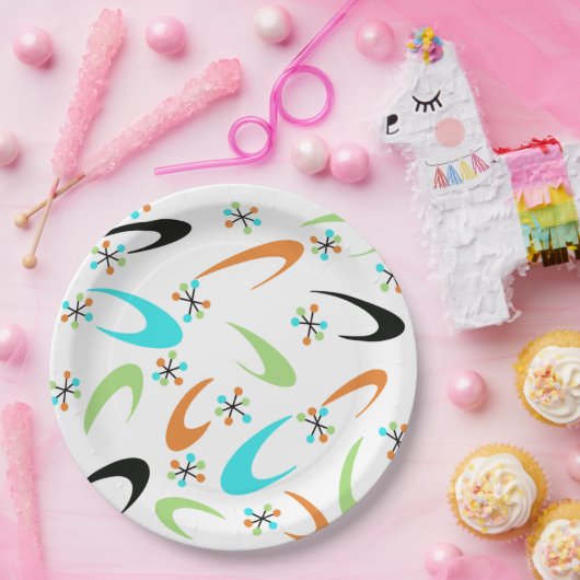 Atompapier-Teller aus der Mitte des Jahrhunderts Pappteller (Party)