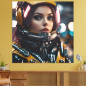 Atompunk Woman Leinwanddruck (Insitu (Wohnzimmer))