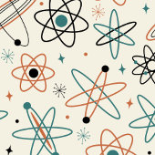 Atomraumrückwärts-Sternexplosion Mitte des Jahrhun Duschvorhang