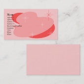 Atomretro Rosa und Rot Visitenkarte (Vorne/Hinten)