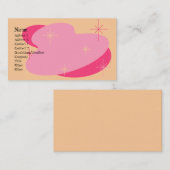 Atomretropinsel und Pfirsich Visitenkarte (Vorne/Hinten)