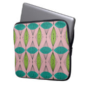 Atomrosa Ogee & Sternexplosion Laptop-Sieb Laptopschutzhülle (Vorderseite Links)