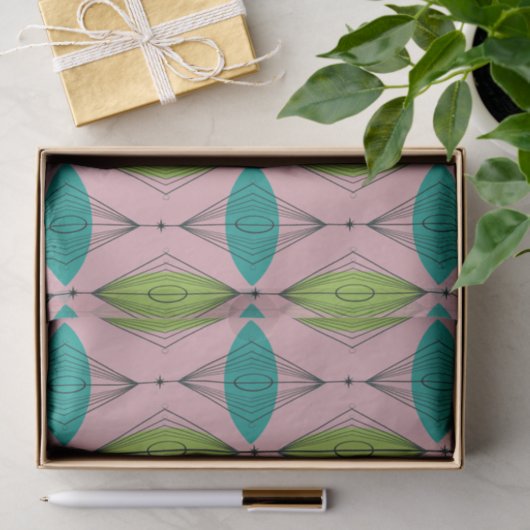 Atomrosa Ogee und Sternexplosion-Gewebe Seidenpapier (Geschenk)