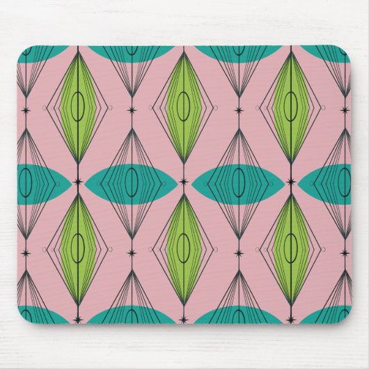 Atomrosa Ogee und Sternexplosion Mousepad (Vorne)