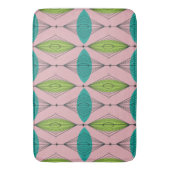 Atomrosa Ogee und Sternexplosionen Badematte (Vorderseite Vertikal)