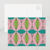 Atomrosa Ogee und Sternexplosionen Postkarte (Vorne/Hinten)