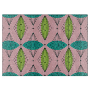 Atomrosa Ogee und Sternexplosionen-Schneideausschu Schneidebrett