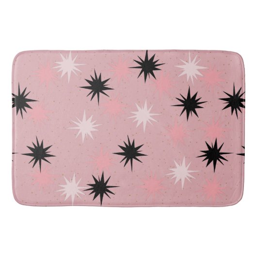 Atomrosa Sternexplosionen Bath Mat Badematte (Vorderseite)
