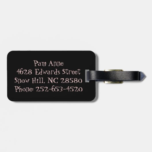 Atomrosa Sternexplosionen Gepäckmarke Gepäckanhänger (Rückseite horizontal)