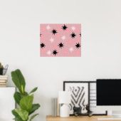Atomrosa Sternexplosionen Poster (Heimbüro)