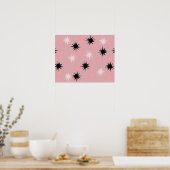 Atomrosa Sternexplosionen Poster (Küche)