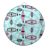 Atomrosa und Grau Muster Dart Board Dartscheibe (vorne)