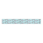 Atomrosa und grau Muster Grosgrain Ribbon Ripsband (Vorderseite)