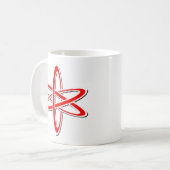 Atomrot Kaffeetasse (Vorderseite Links)