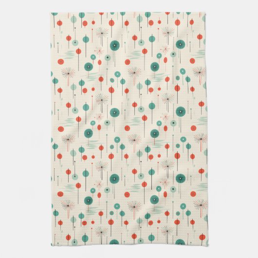 Atomrot und grüne Weihnachtsküche Handtuch (Vertikal)