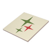 Atoms Stars Mitteljahrhundert Retro Weihnachten Ro Fliese (Seite)