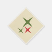 Atoms Stars Mitteljahrhundert Retro Weihnachten Ro Serviette (Ecke)