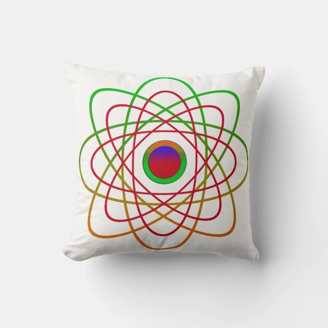 Atoms Throw Pillow Kissen (Vorderseite)